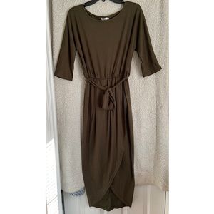 NWT Qearal 3/4 Sleeve Maxi Dress LARGE